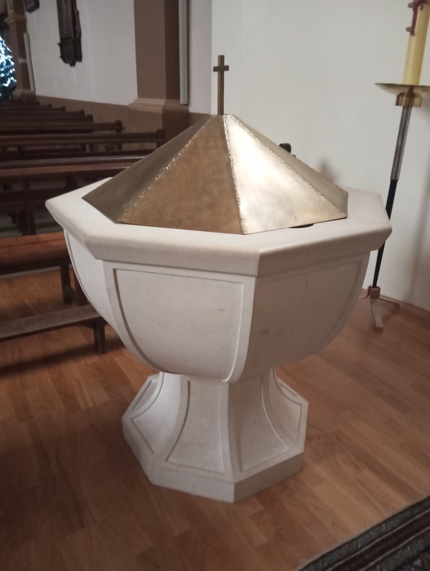 Baptistery with lid