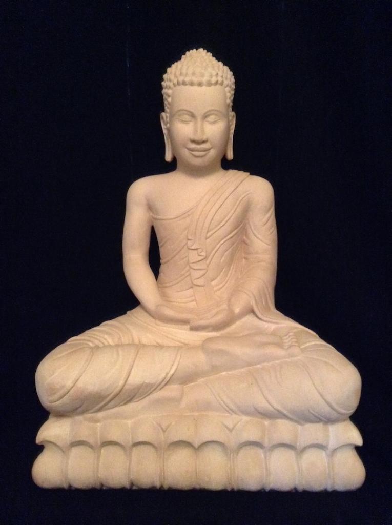 Bouddha en méditation Khmer, pierre de tervoux